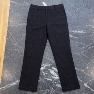 Elegant Black Damask Trousers Size 6